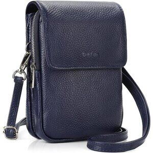 Genuine Leather Crossbody Bag Women Small Phone Purse RFID Card Holder Bag